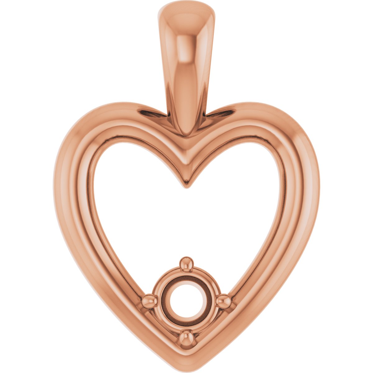 Solitaire Heart Pendant