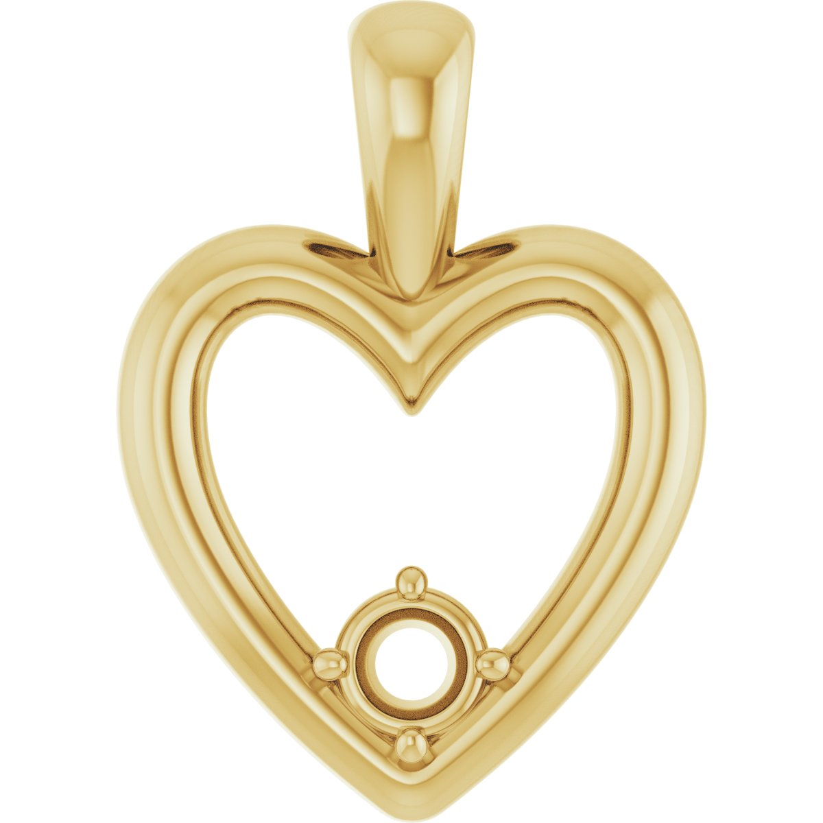 Solitaire Heart Pendant