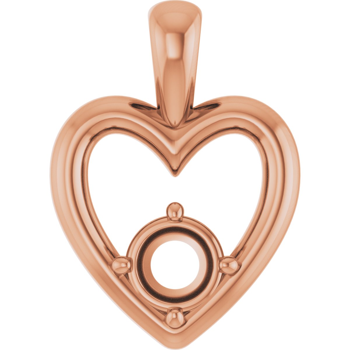 Solitaire Heart Pendant
