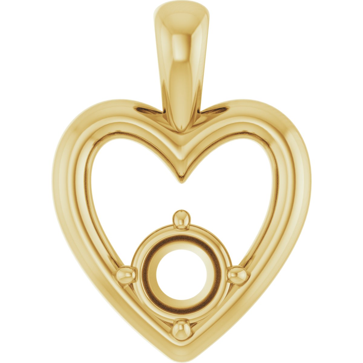 Solitaire Heart Pendant