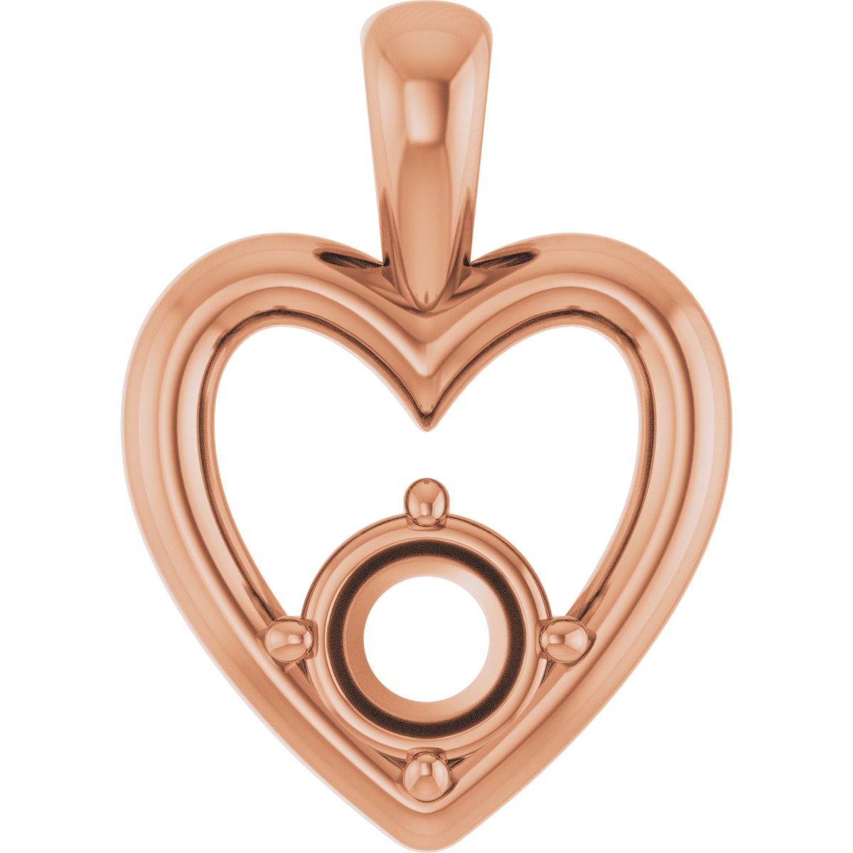 Solitaire Heart Pendant