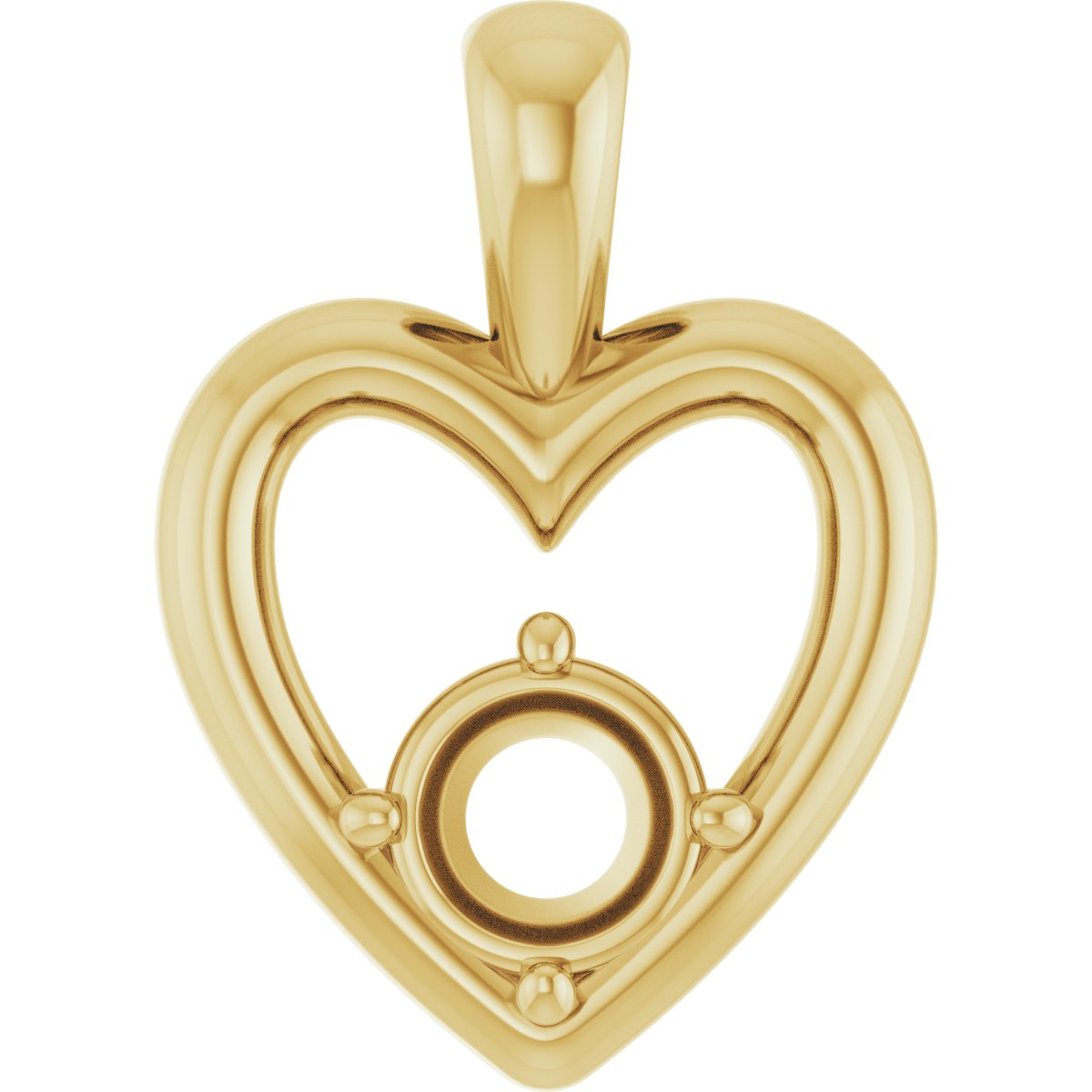 Solitaire Heart Pendant