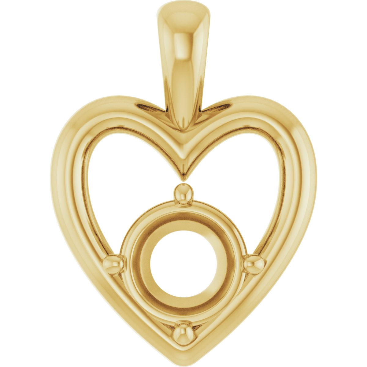 Solitaire Heart Pendant
