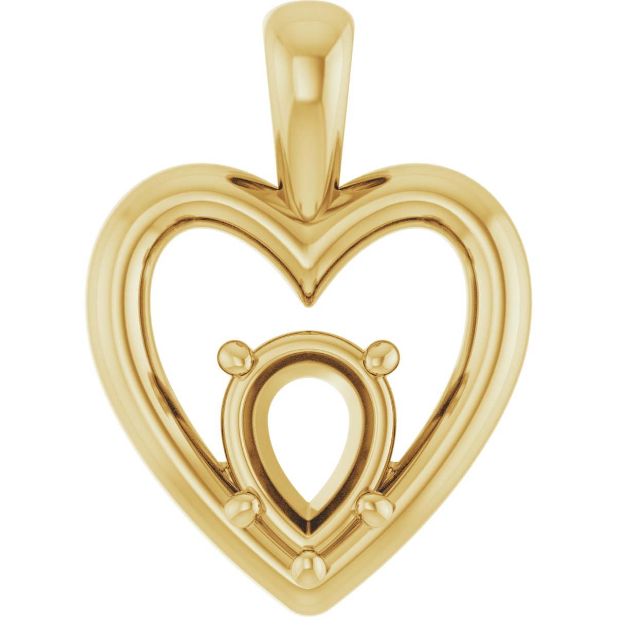 Solitaire Heart Pendant