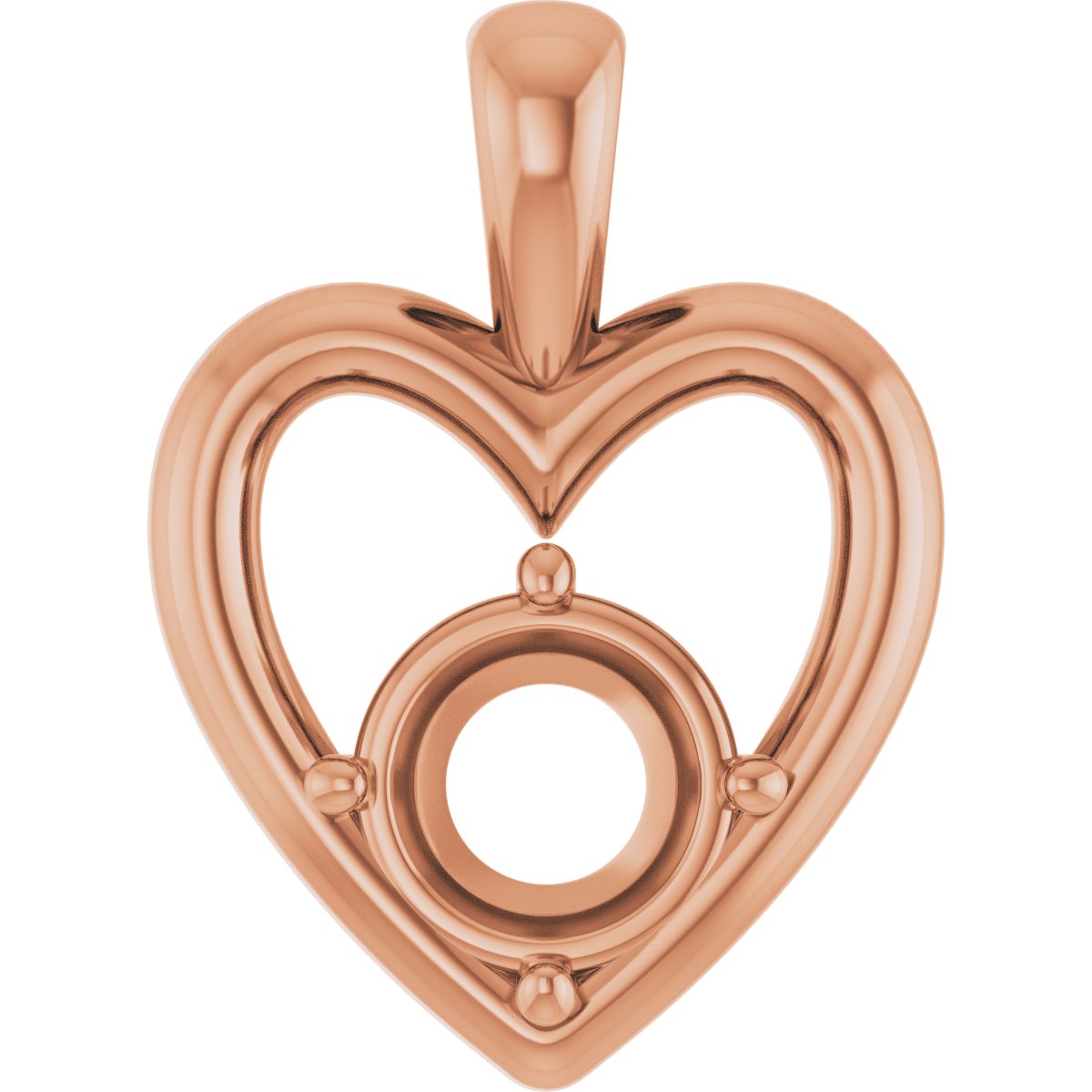 Solitaire Heart Pendant