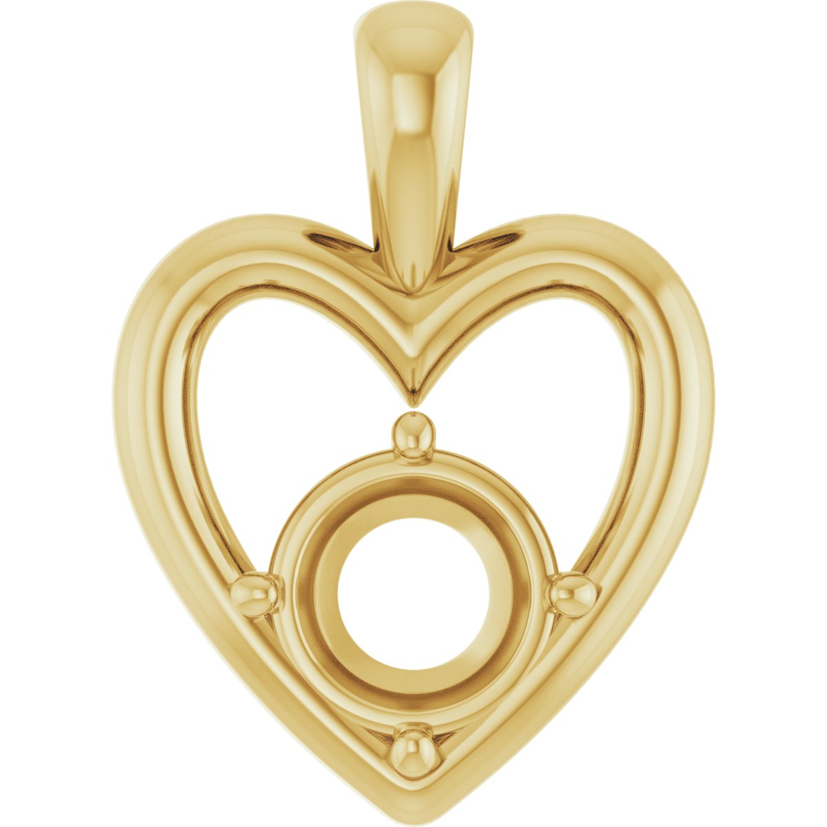 Solitaire Heart Pendant