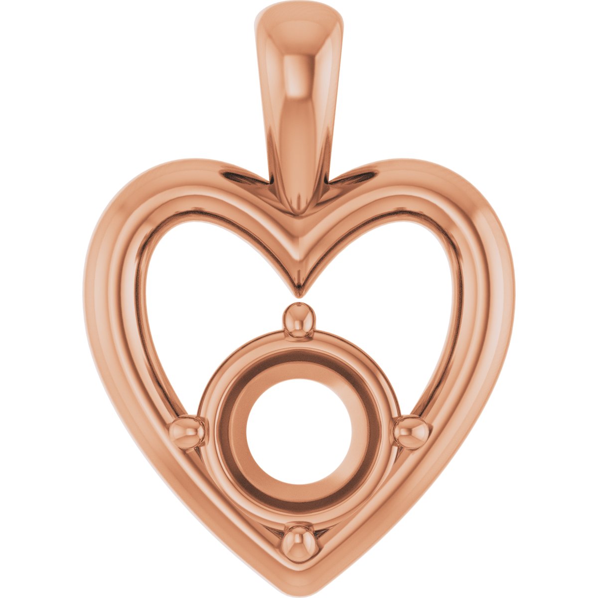 Solitaire Heart Pendant