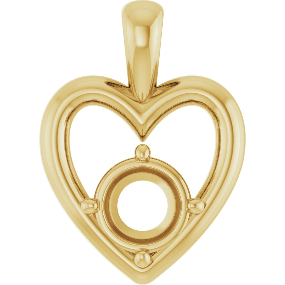 Solitaire Heart Pendant