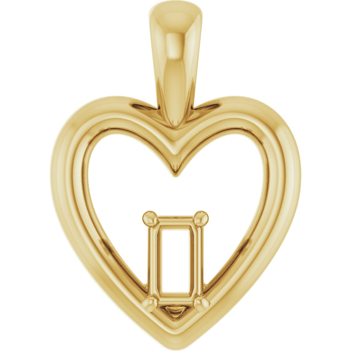 Solitaire Heart Pendant