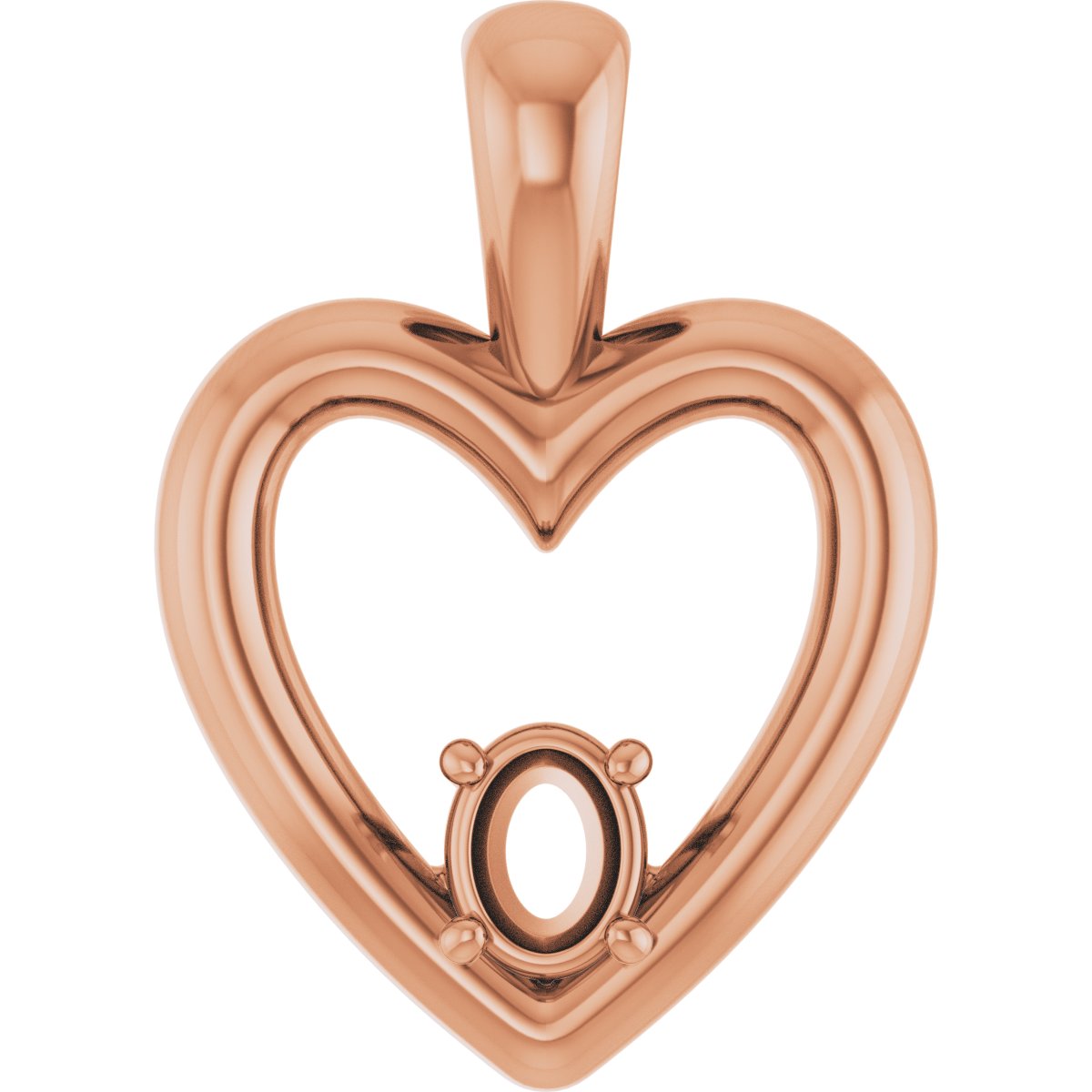 Solitaire Heart Pendant