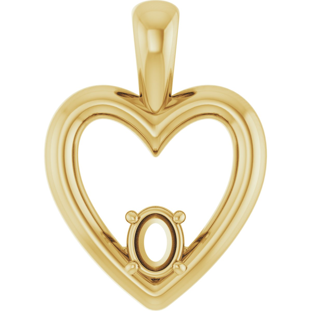 Solitaire Heart Pendant