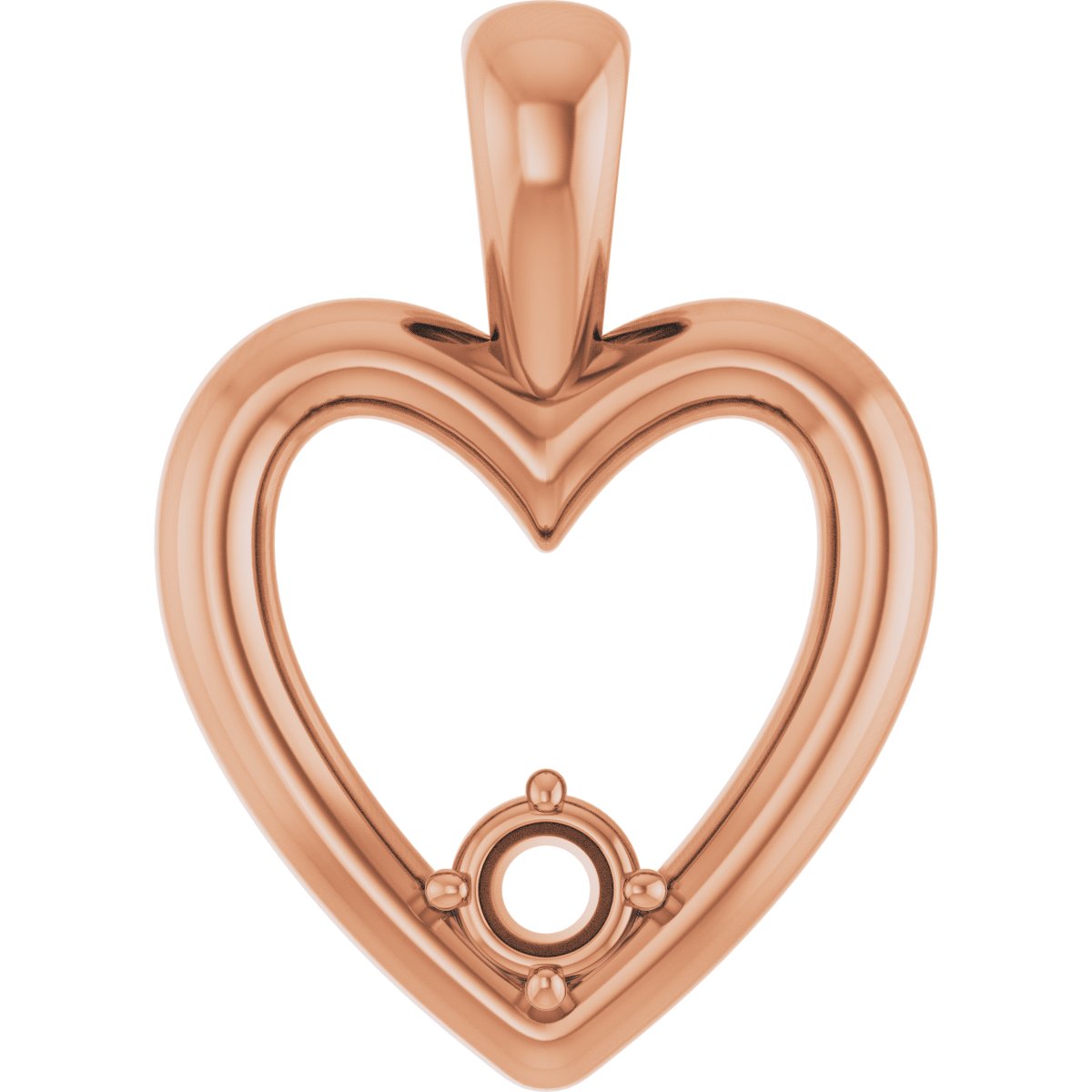 Solitaire Heart Pendant