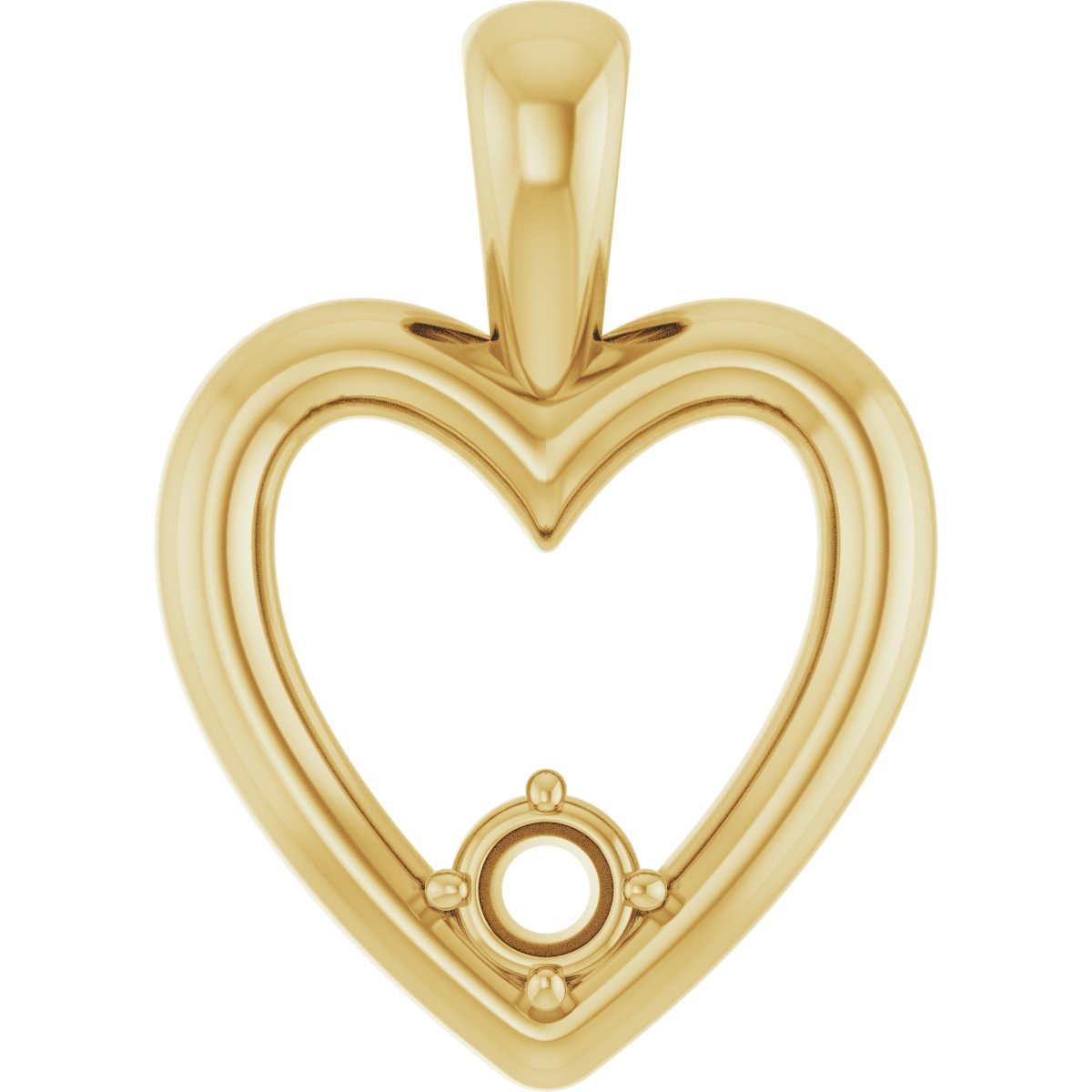 Solitaire Heart Pendant