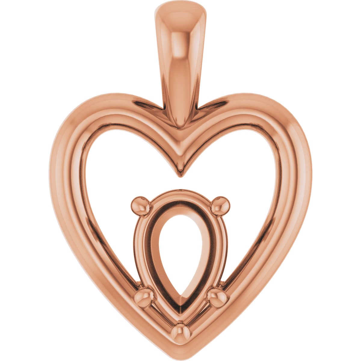 Solitaire Heart Pendant
