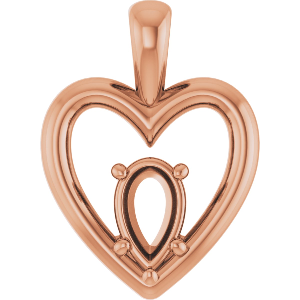 Solitaire Heart Pendant