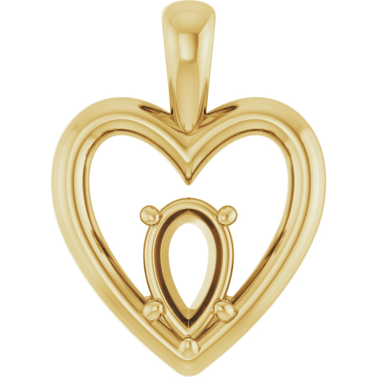 Solitaire Heart Pendant