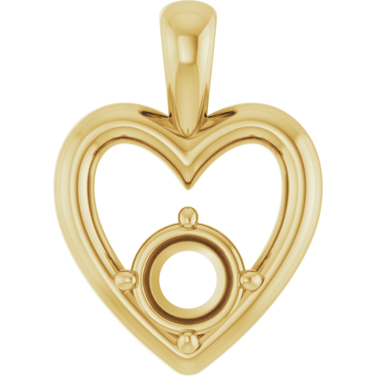 Solitaire Heart Pendant