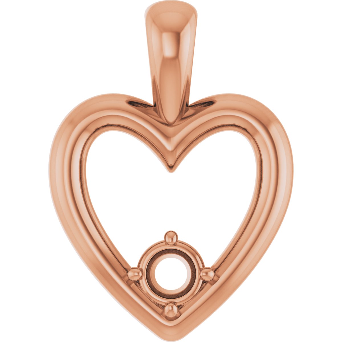 Solitaire Heart Pendant