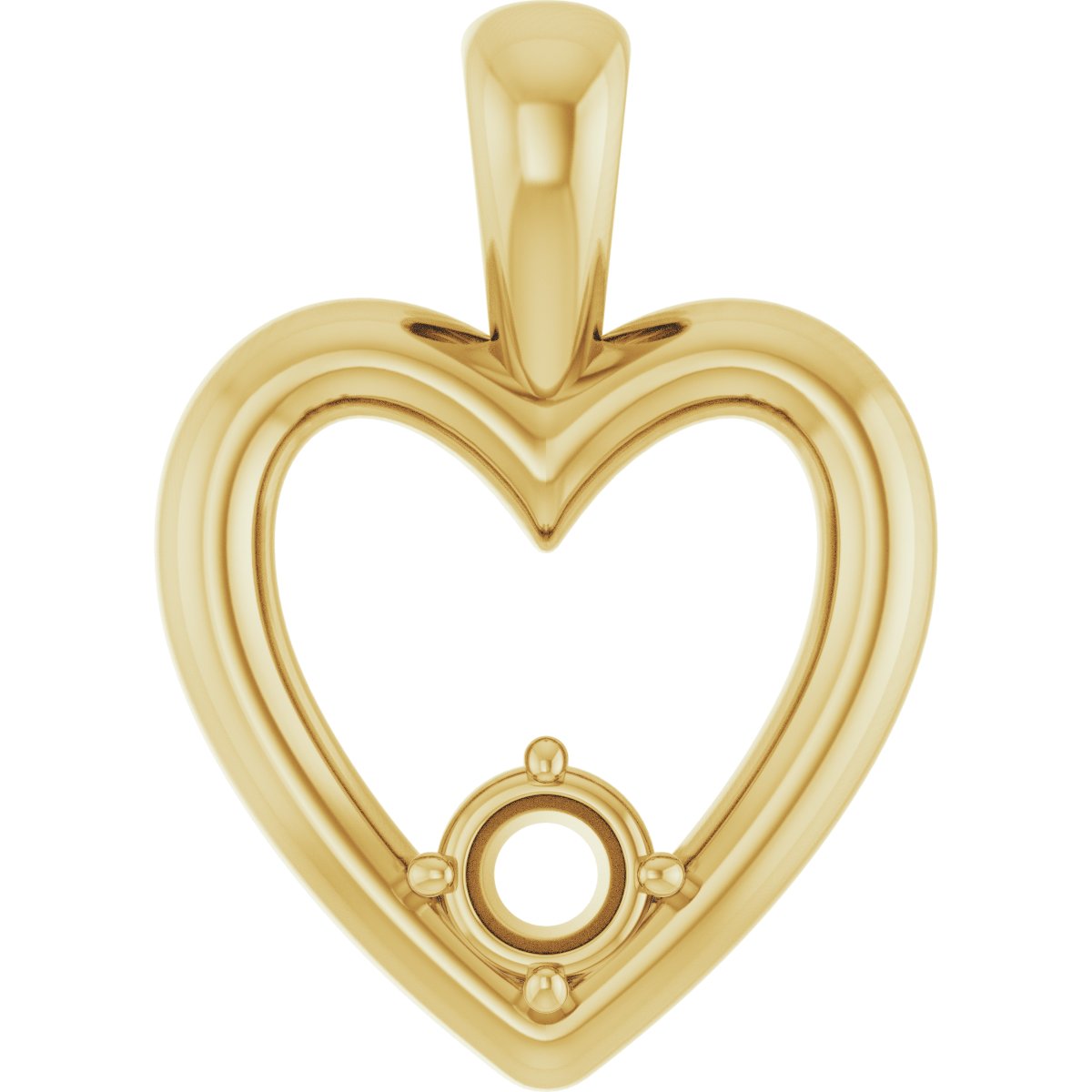 Solitaire Heart Pendant