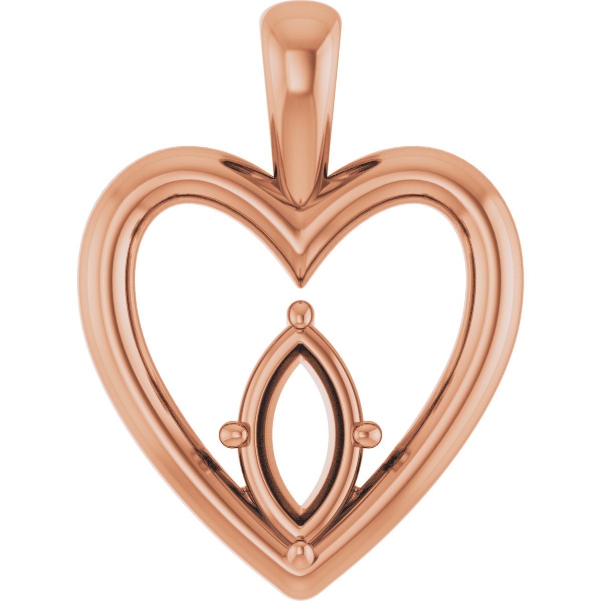 Solitaire Heart Pendant