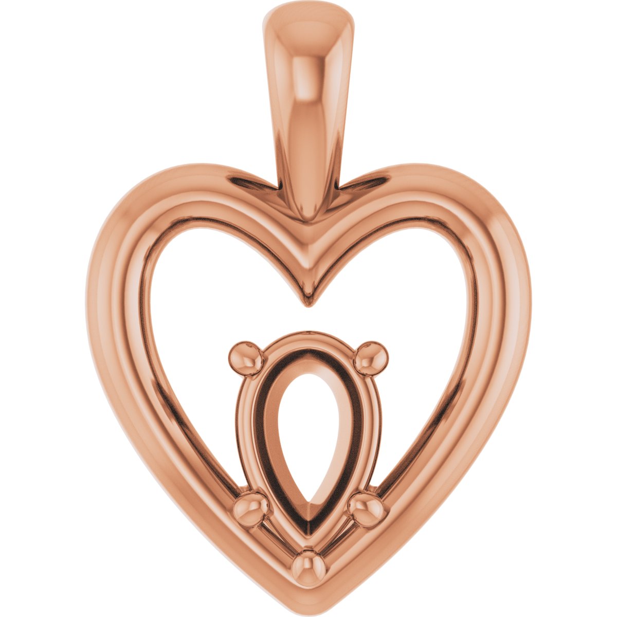 Solitaire Heart Pendant