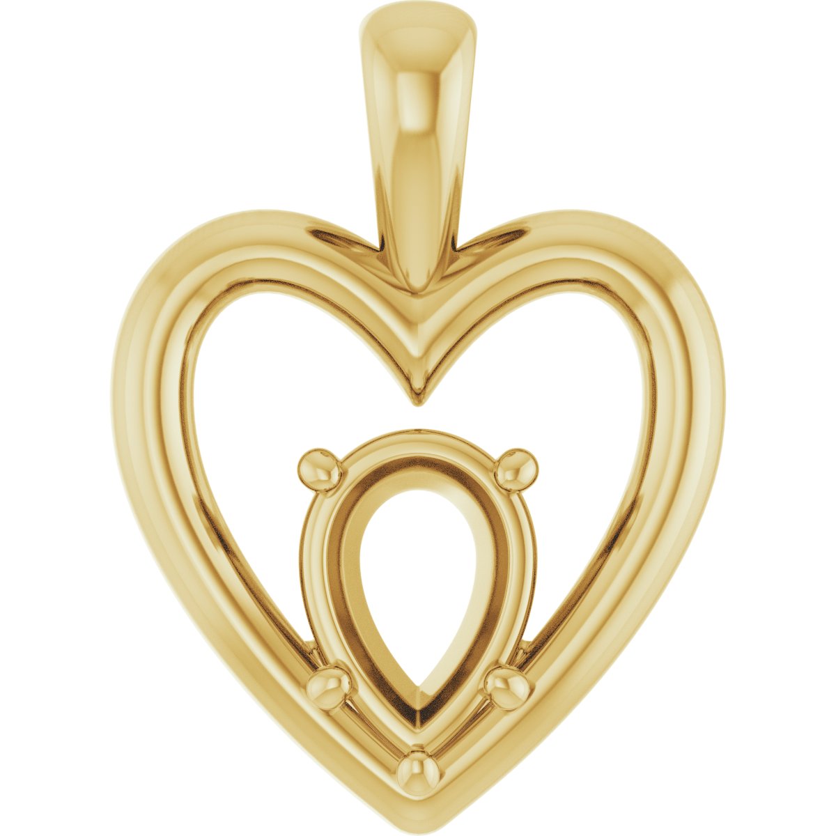 Solitaire Heart Pendant