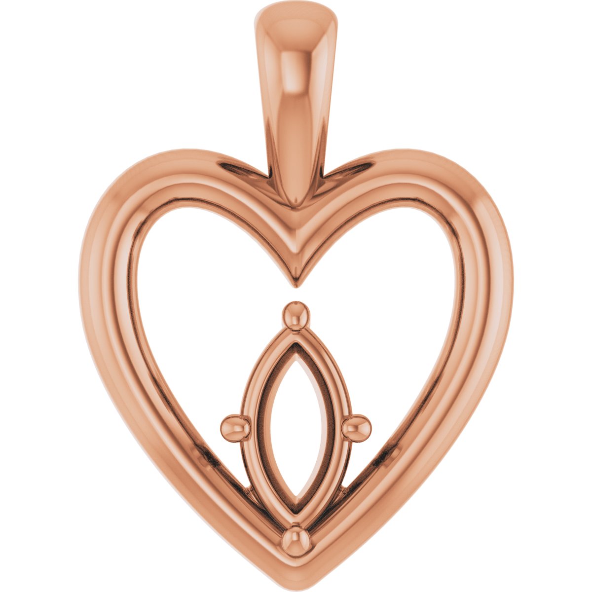 Solitaire Heart Pendant