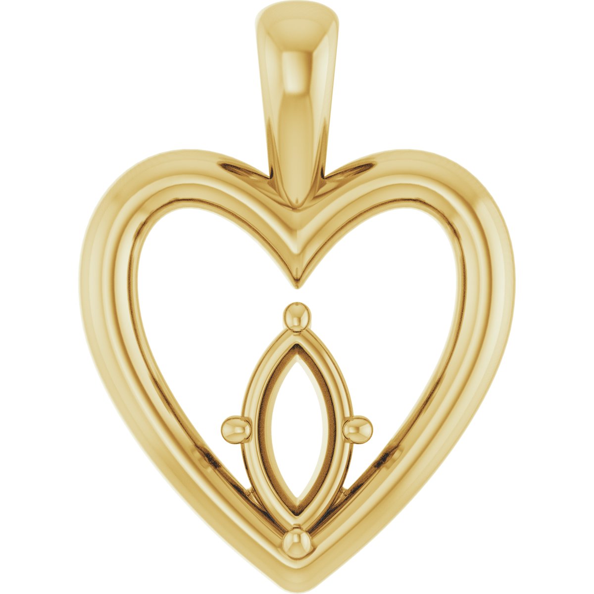 Solitaire Heart Pendant
