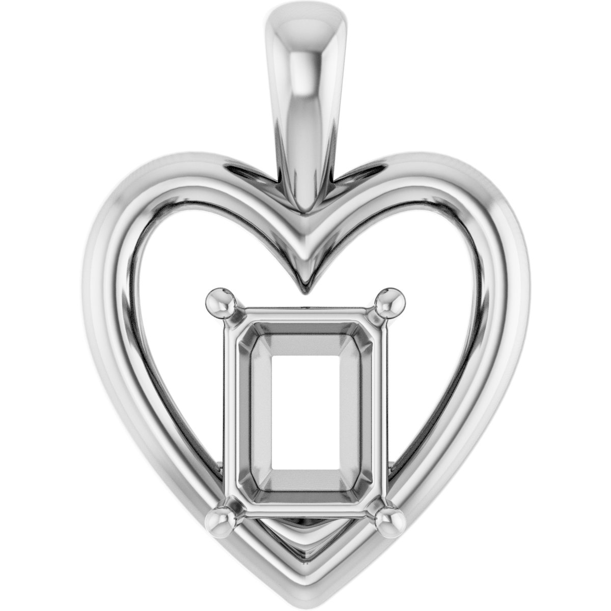 Solitaire Heart Pendant