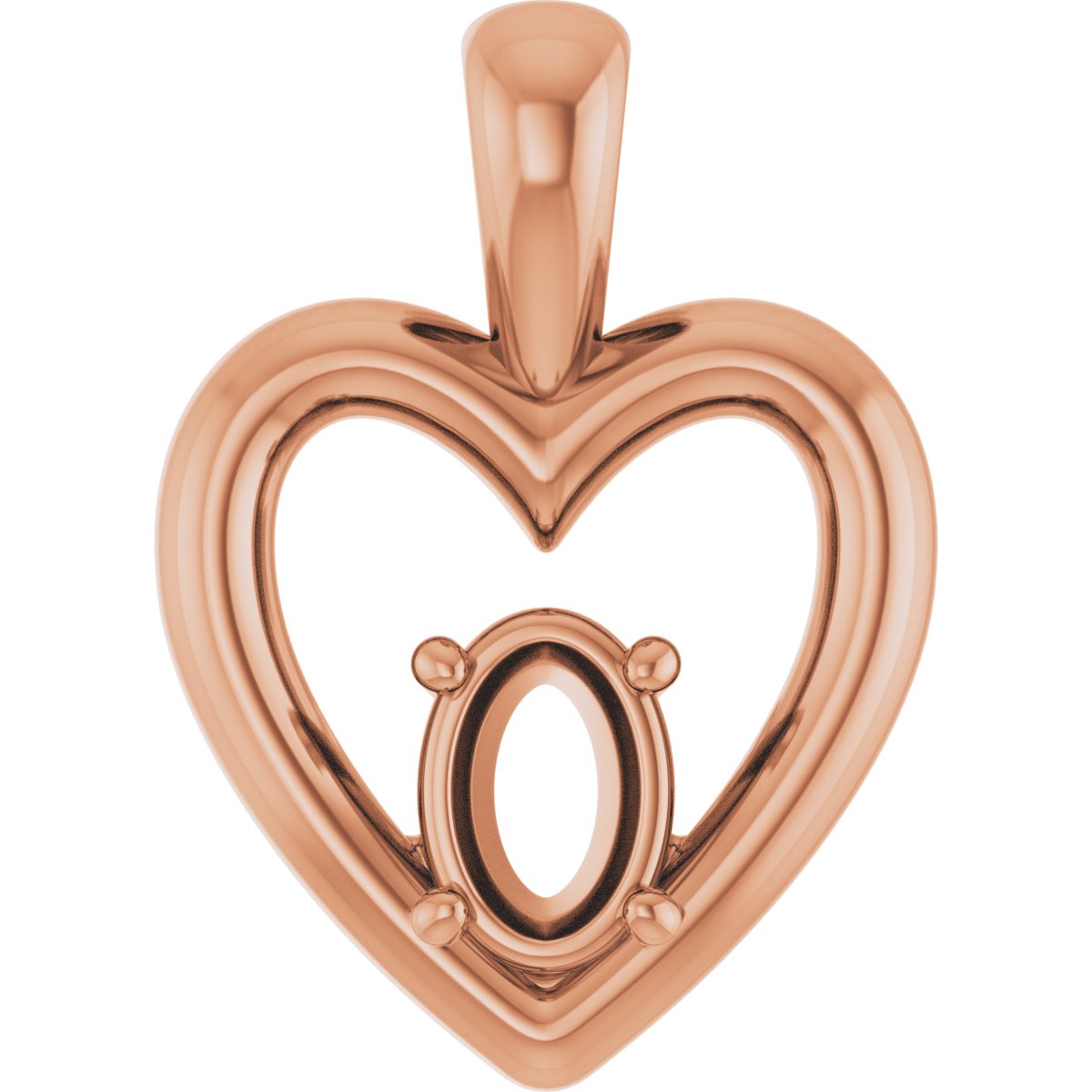 Solitaire Heart Pendant