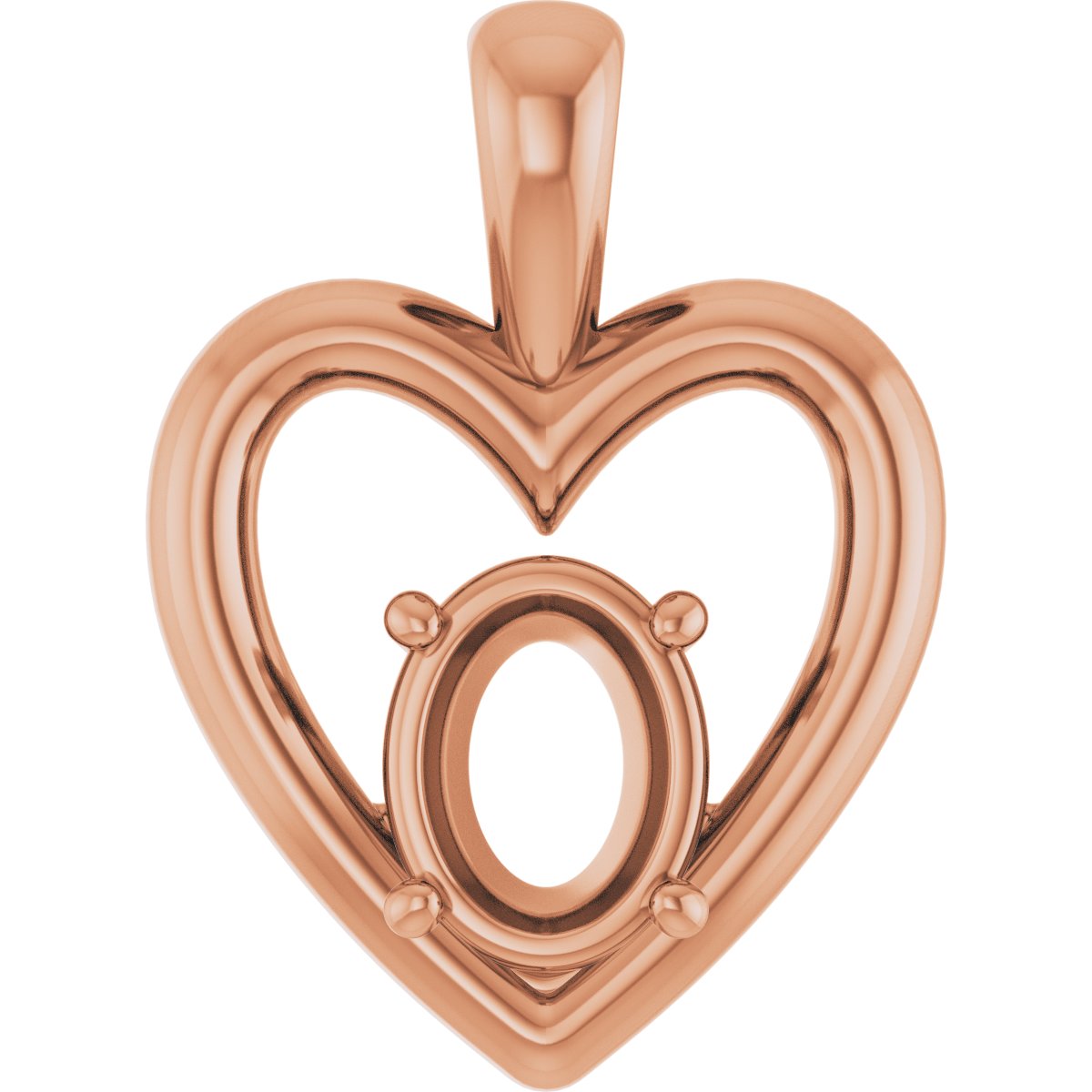 Solitaire Heart Pendant