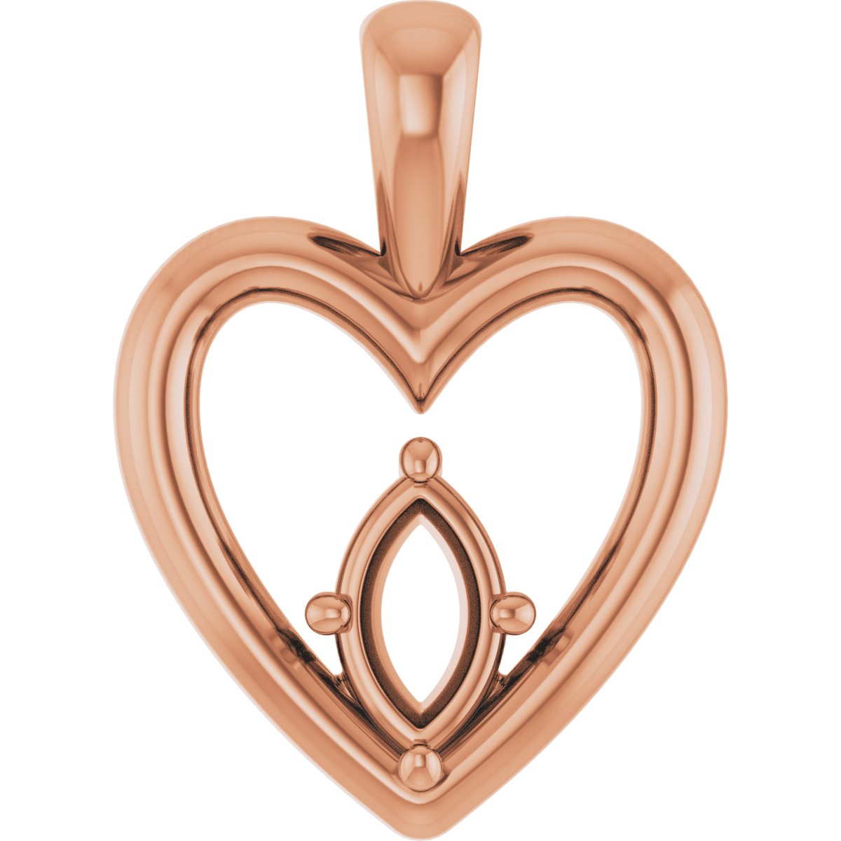 Solitaire Heart Pendant