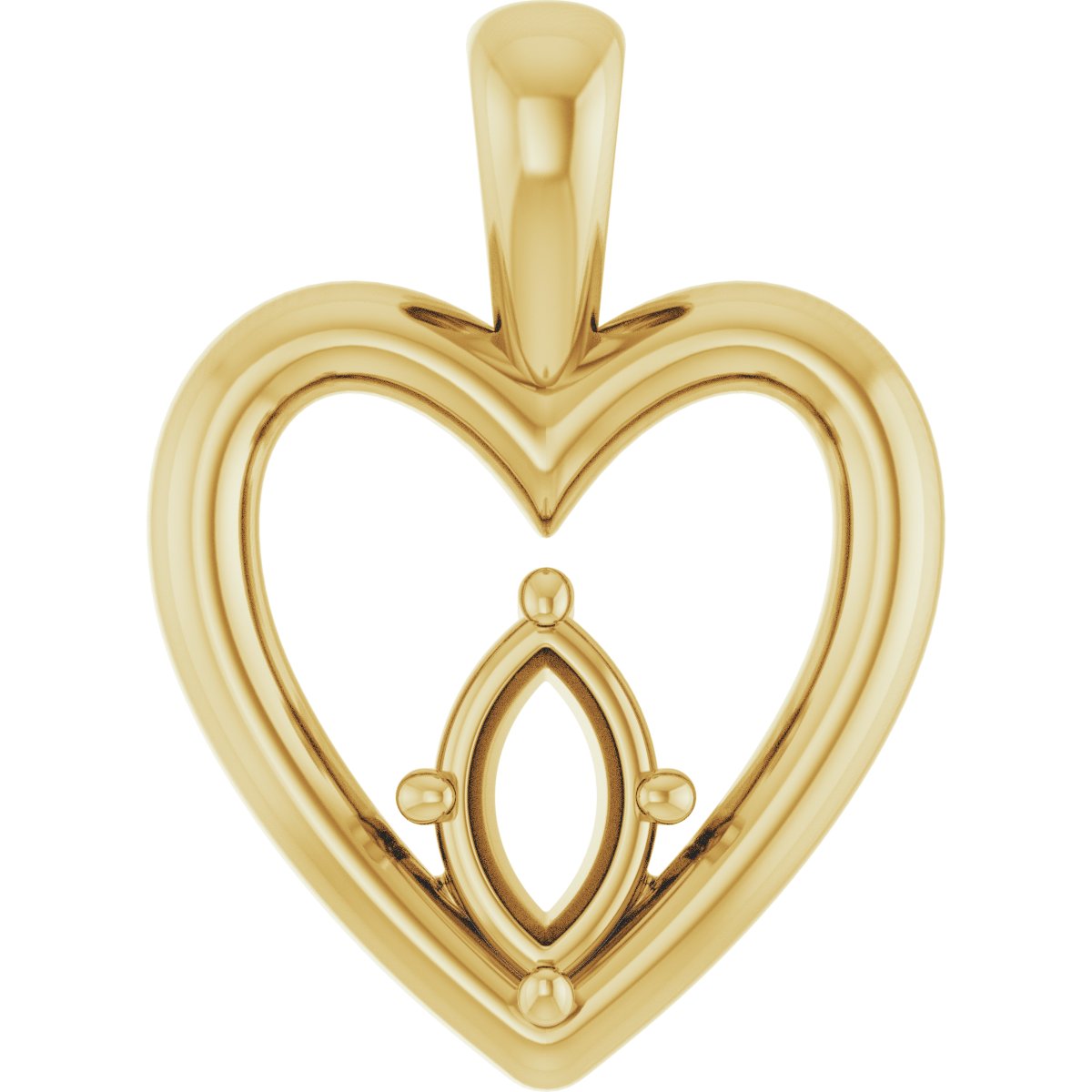 Solitaire Heart Pendant