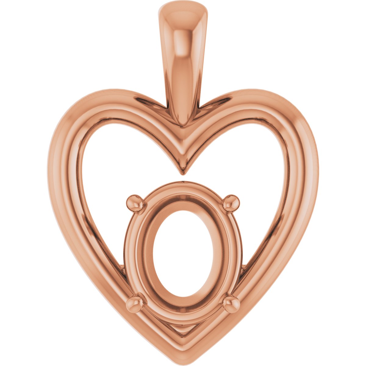 Solitaire Heart Pendant