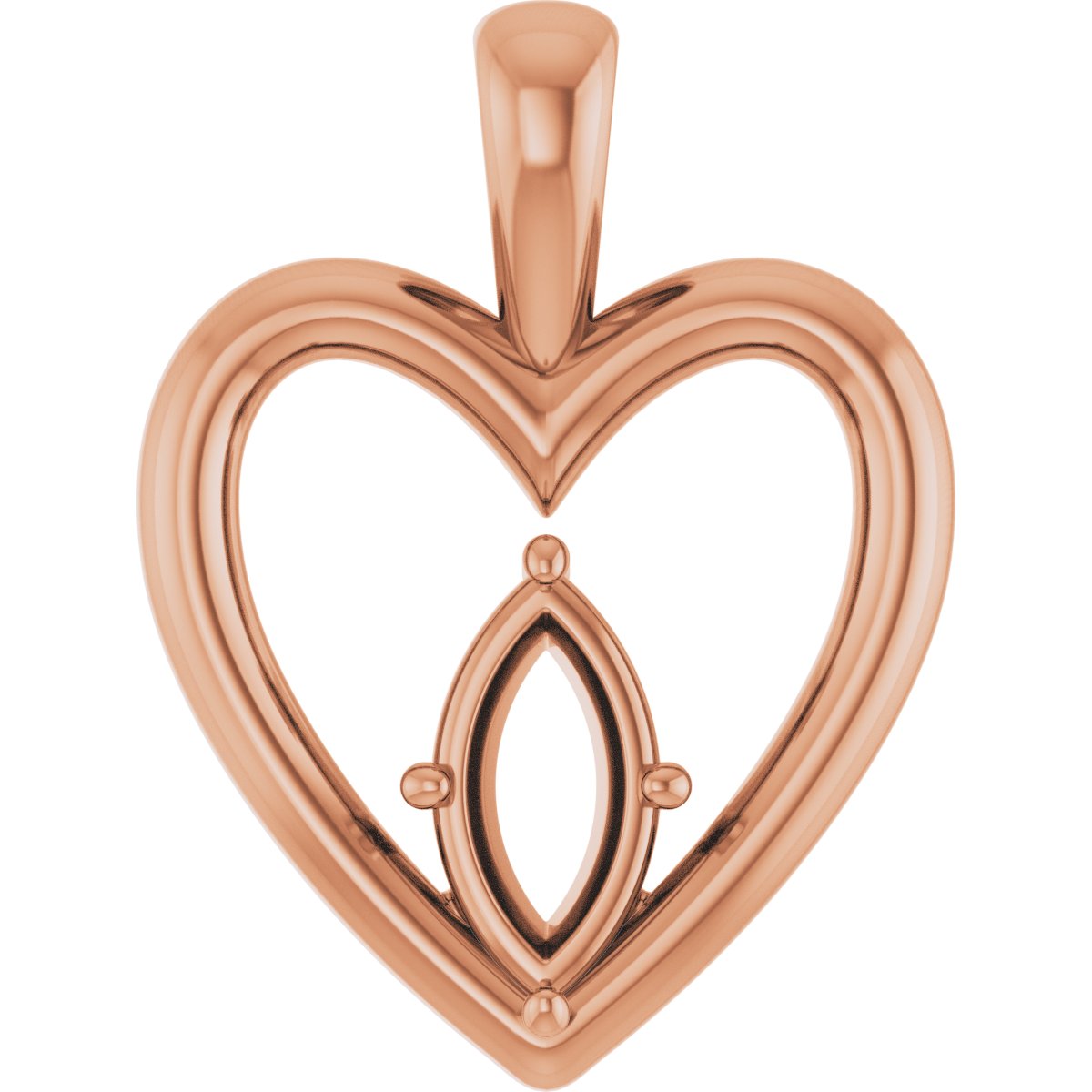 Solitaire Heart Pendant