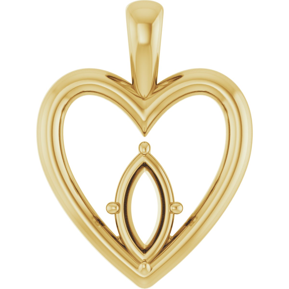 Solitaire Heart Pendant