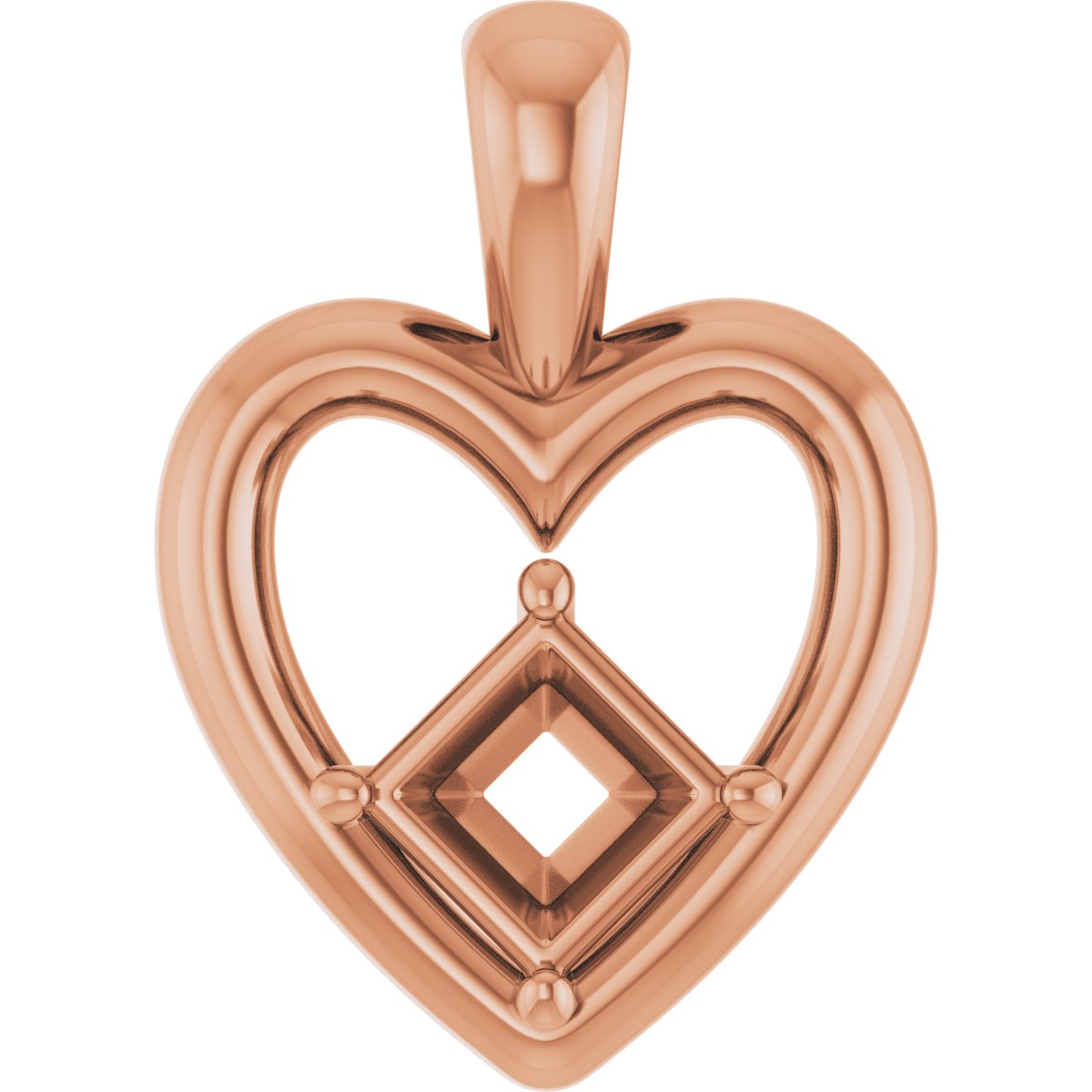 Solitaire Heart Pendant