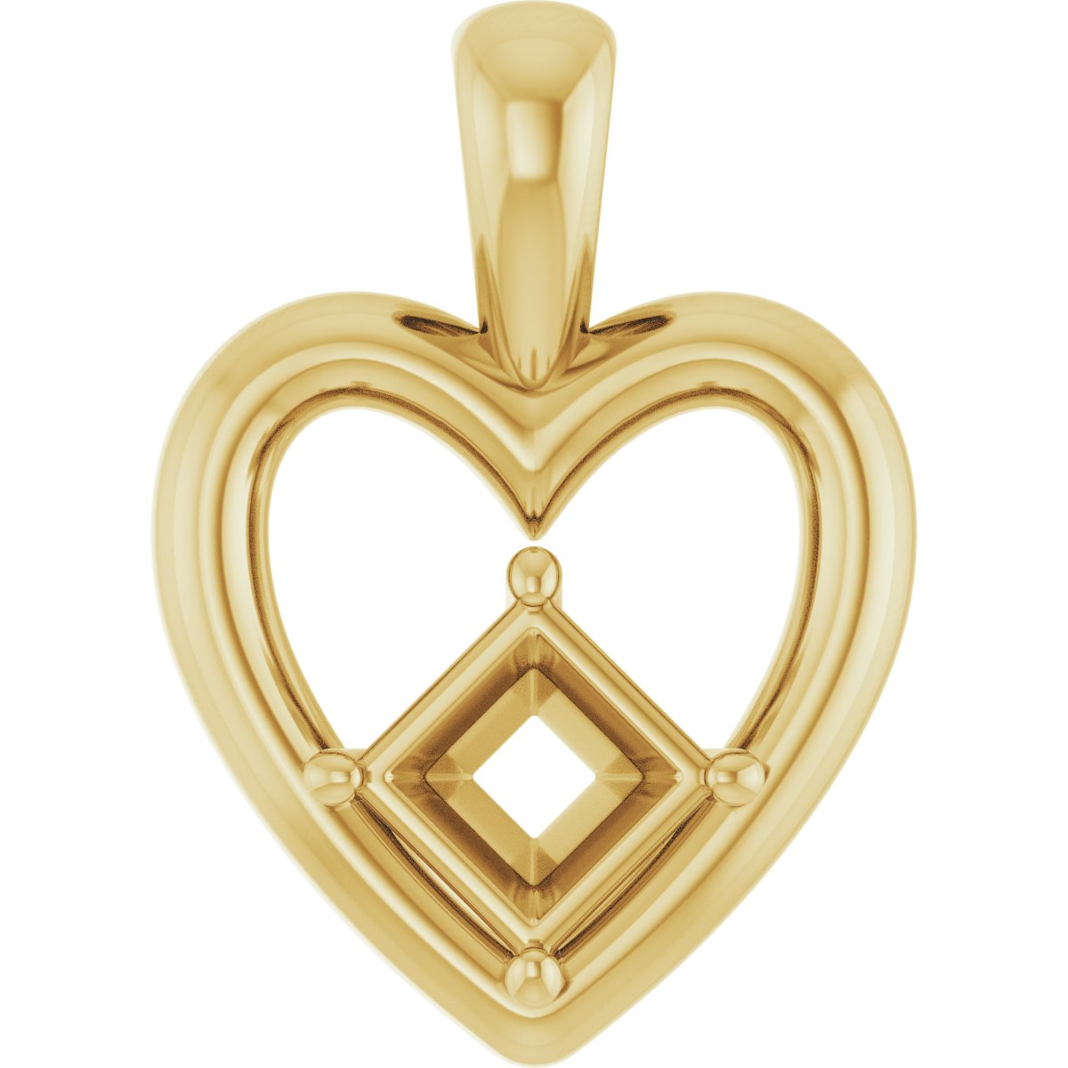 Solitaire Heart Pendant