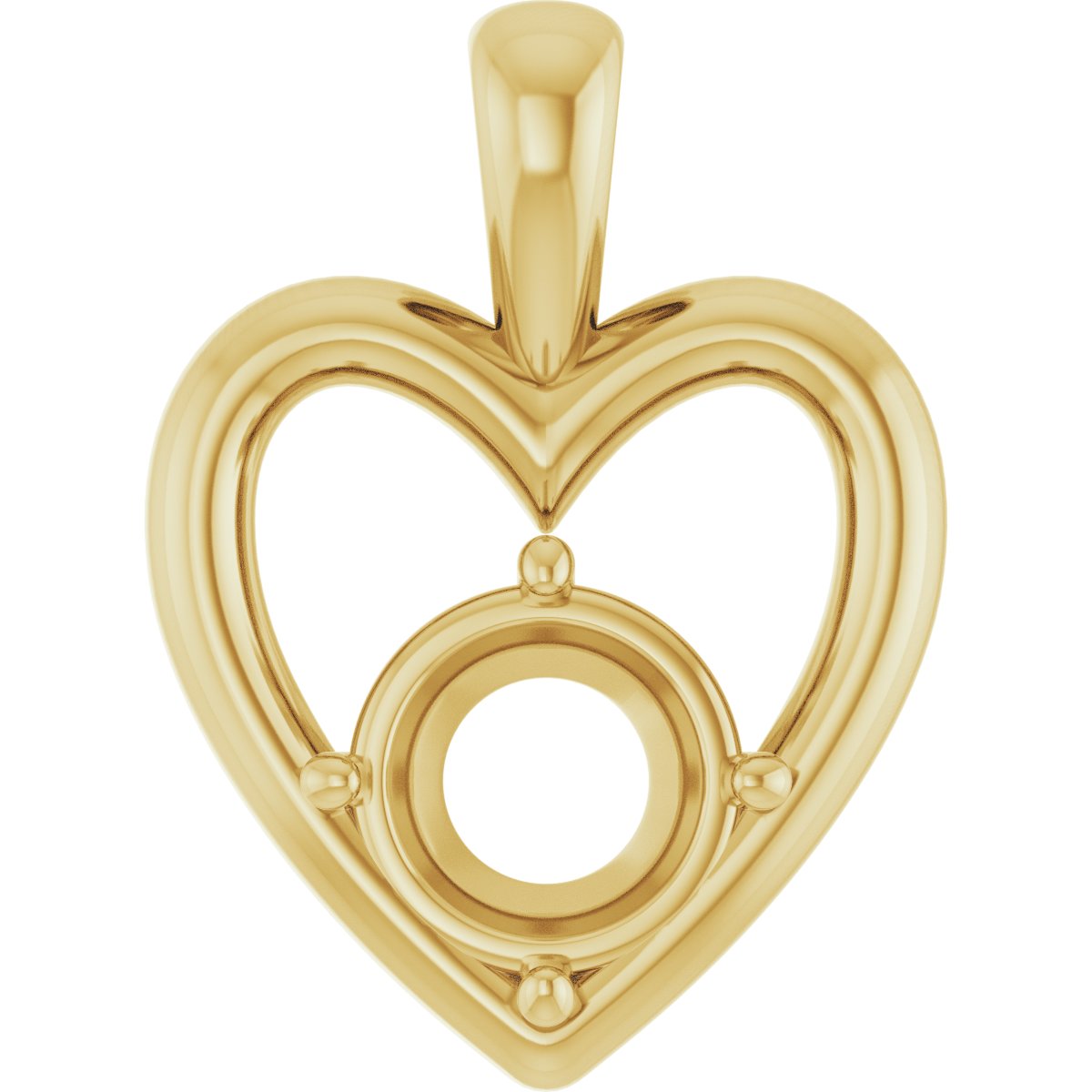 Solitaire Heart Pendant