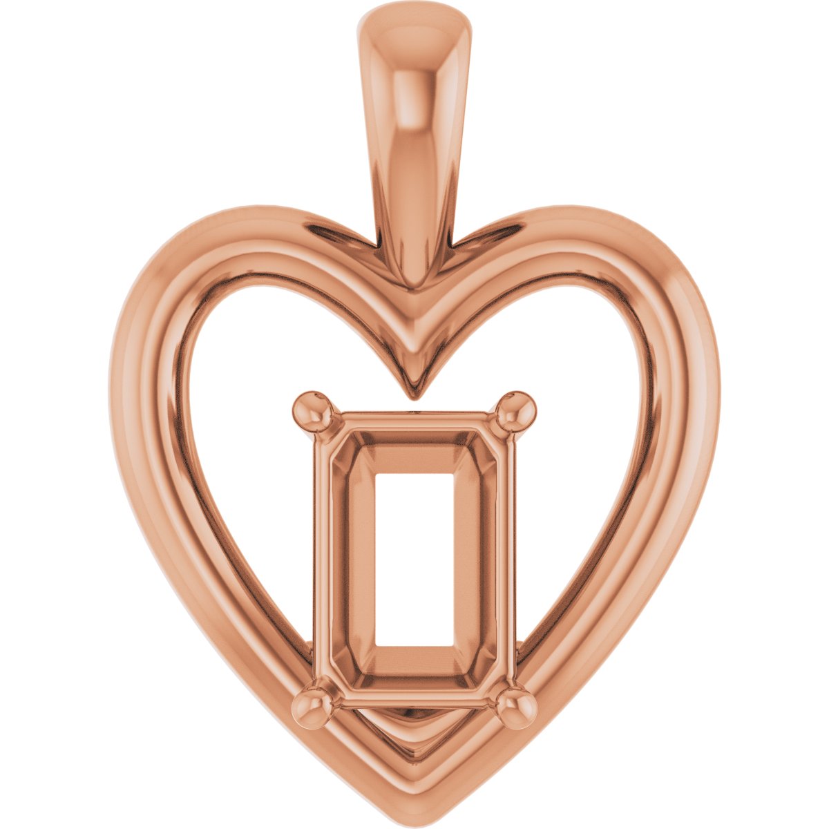 Solitaire Heart Pendant