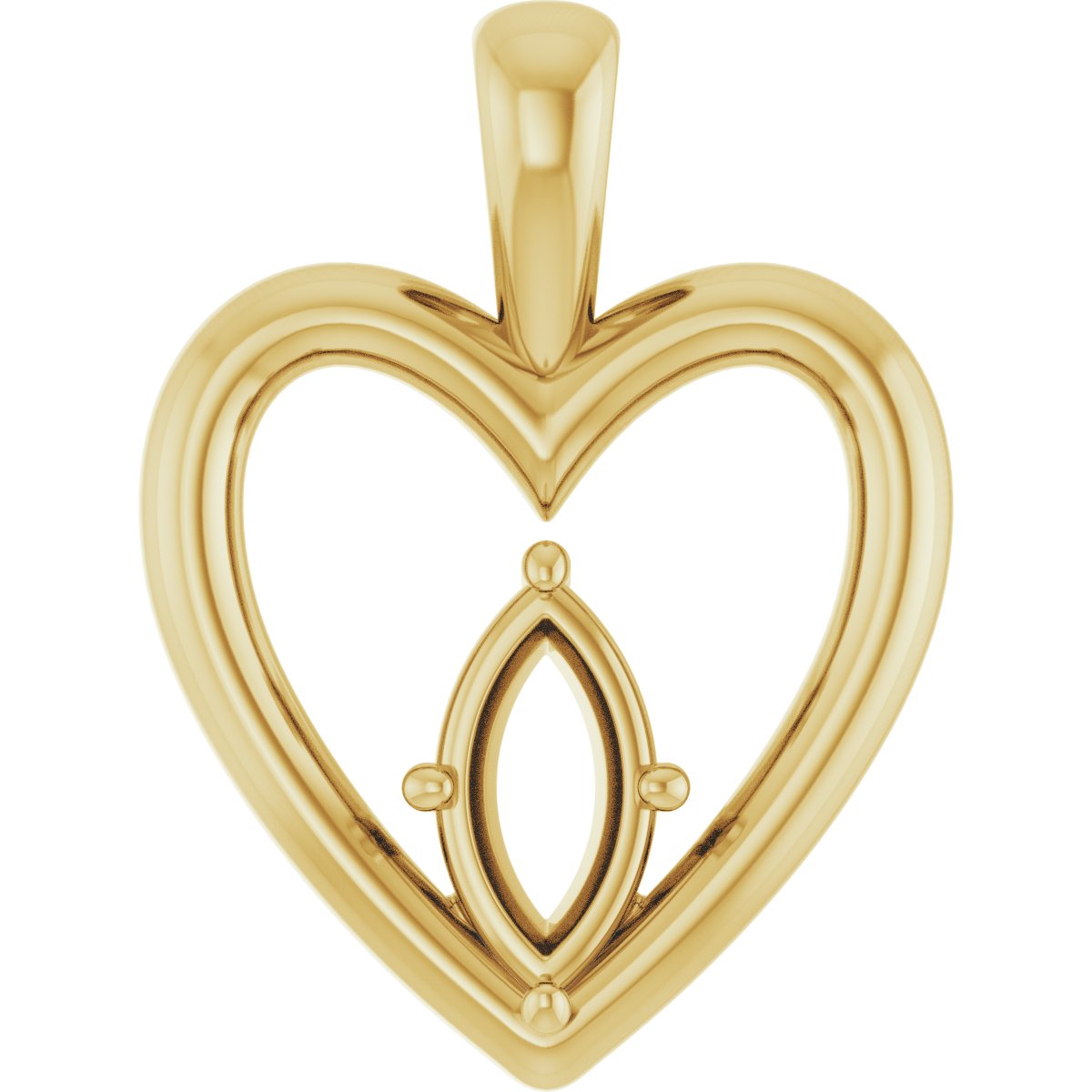 Solitaire Heart Pendant