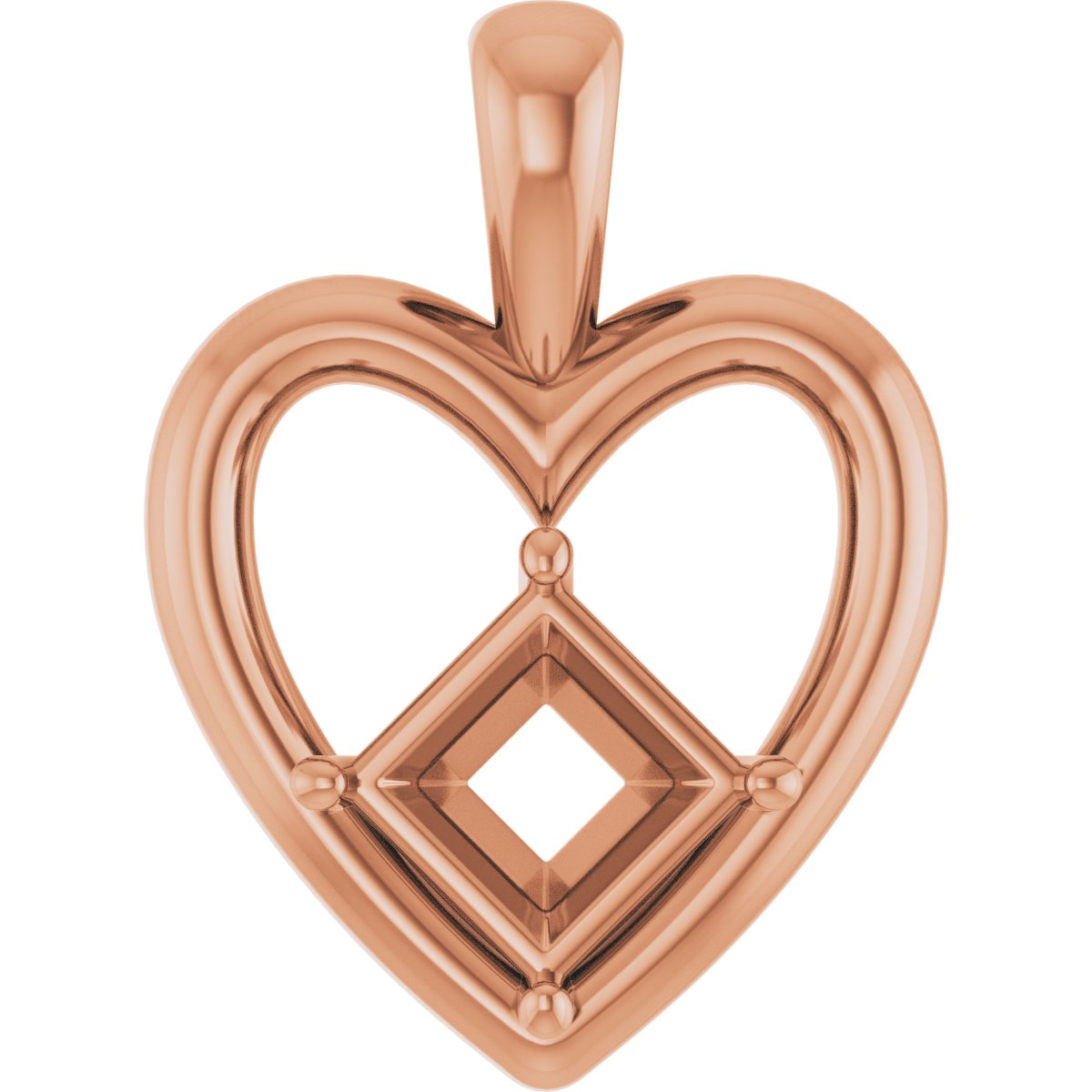Solitaire Heart Pendant