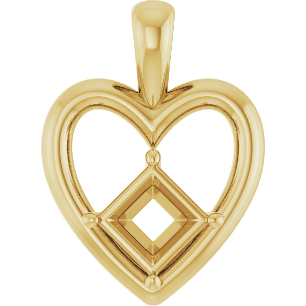 Solitaire Heart Pendant