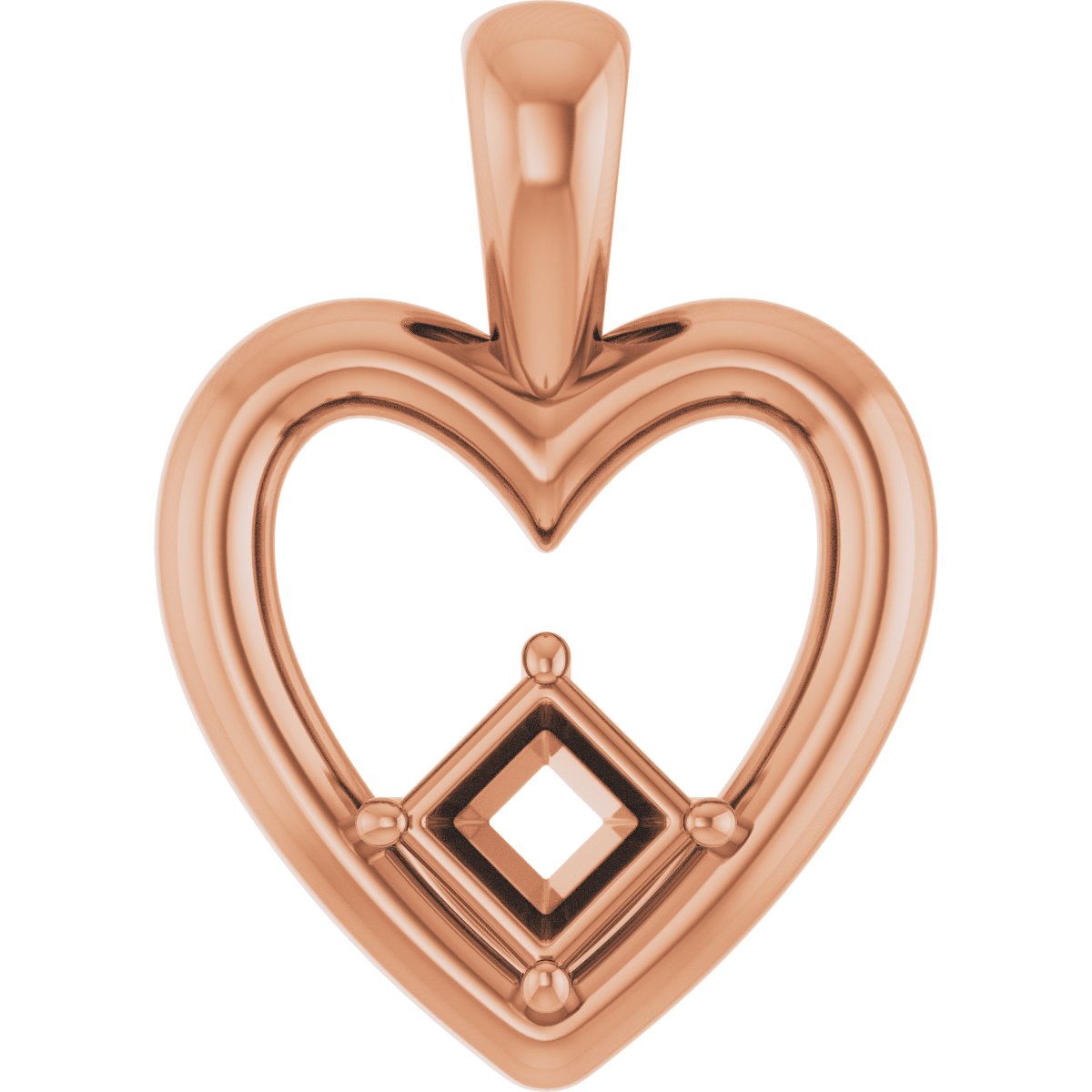 Solitaire Heart Pendant