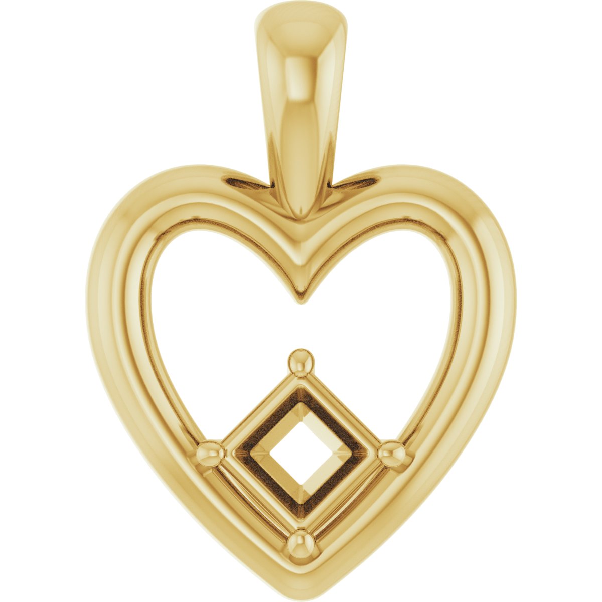 Solitaire Heart Pendant