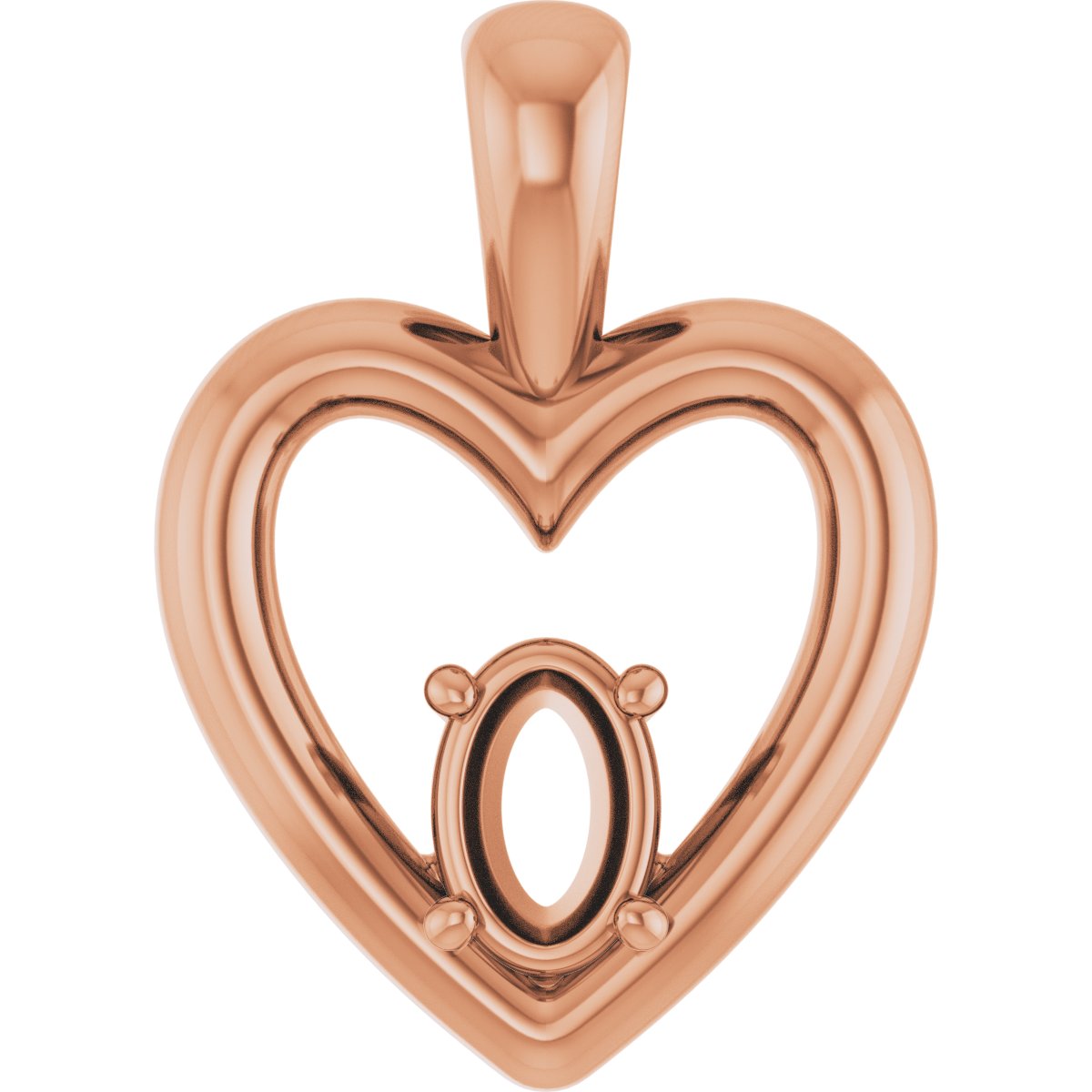 Solitaire Heart Pendant