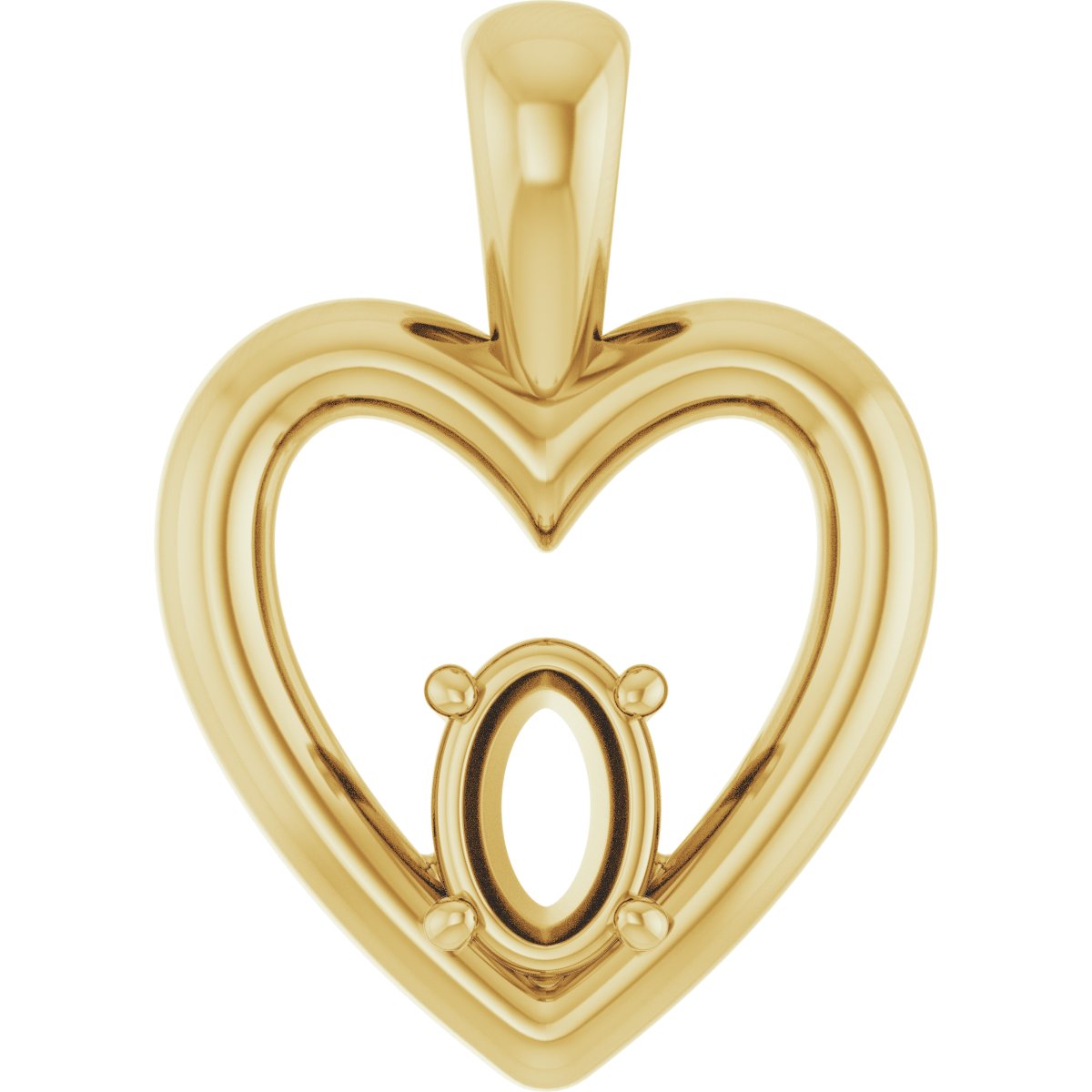 Solitaire Heart Pendant