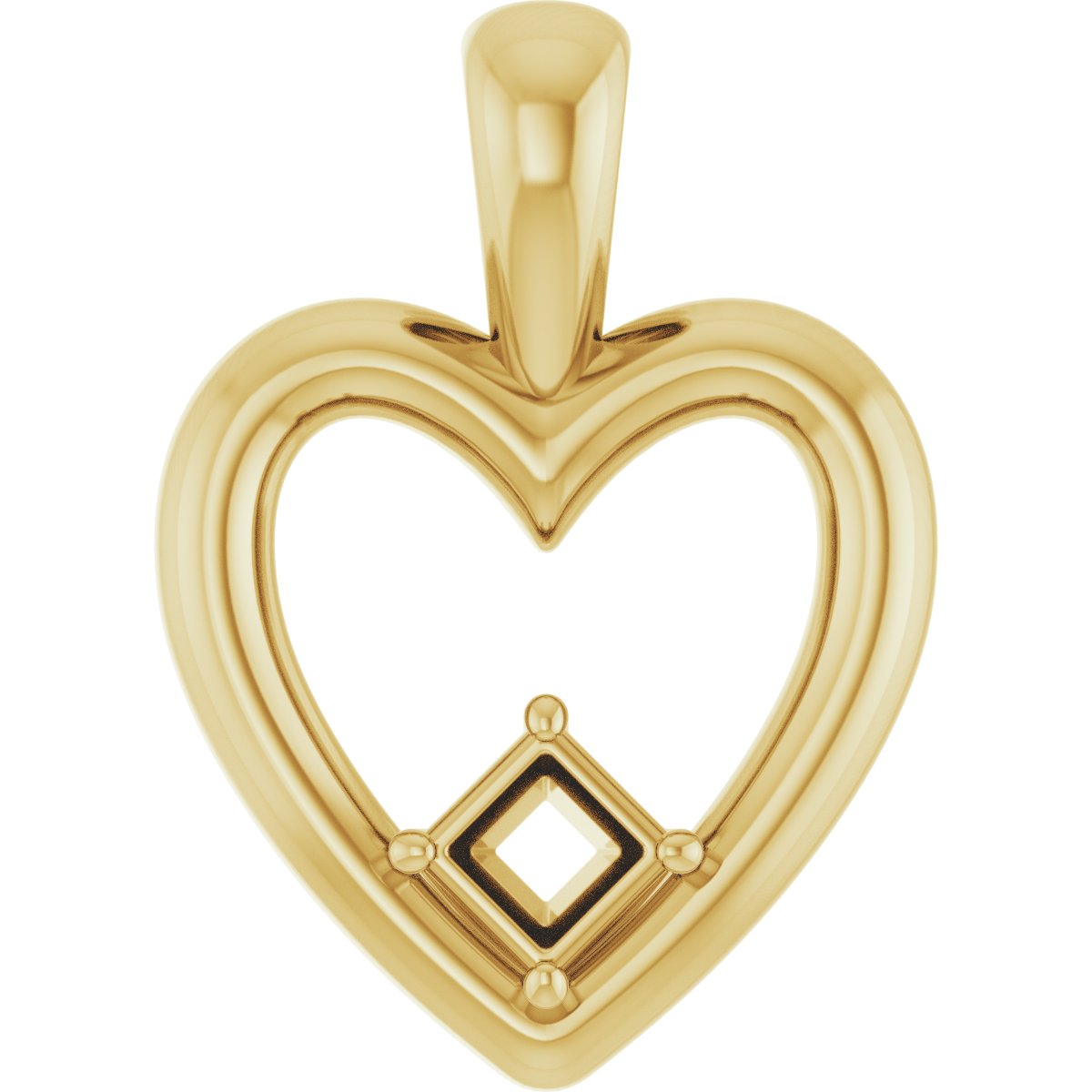 Solitaire Heart Pendant