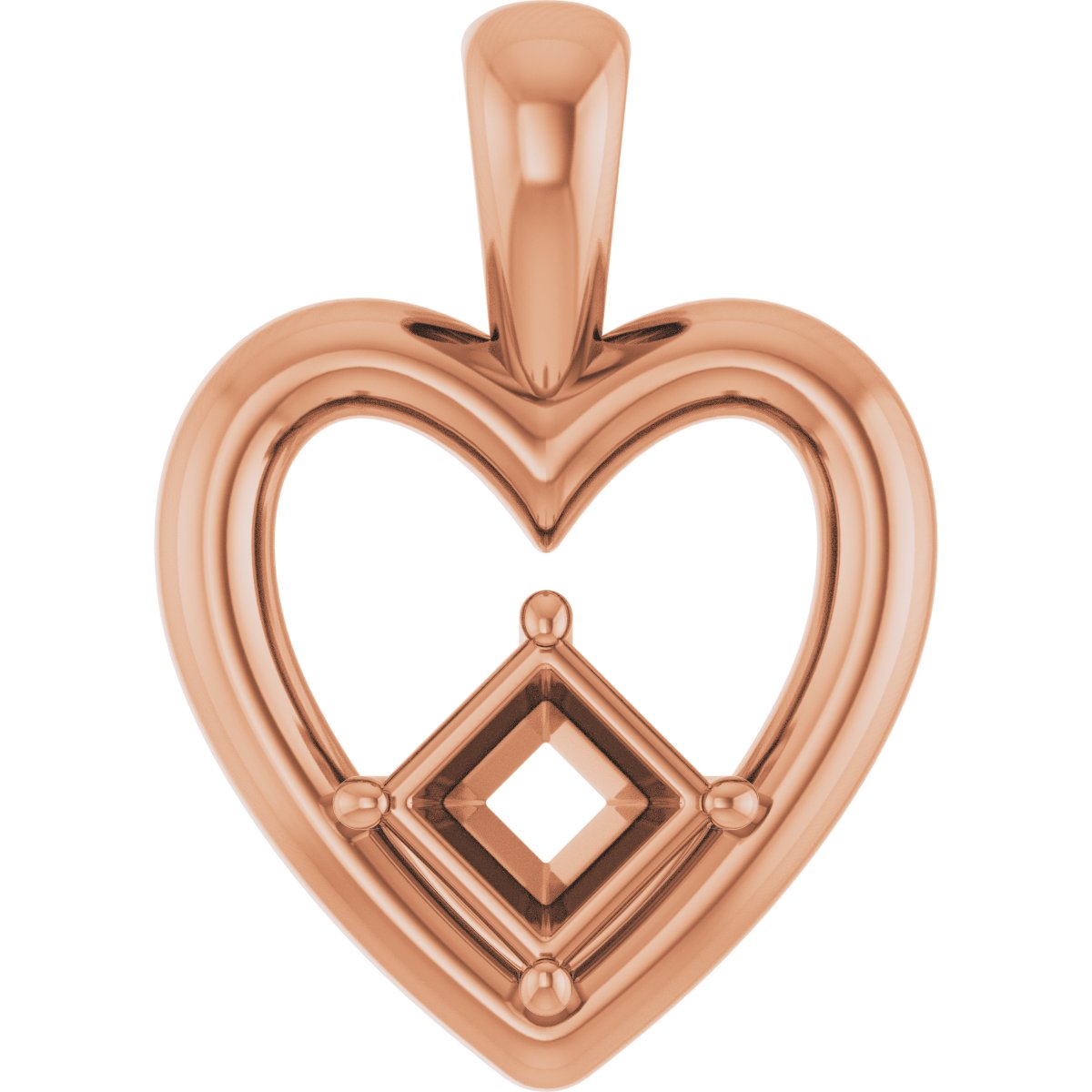 Solitaire Heart Pendant