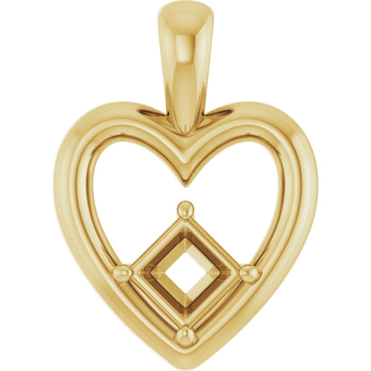Solitaire Heart Pendant